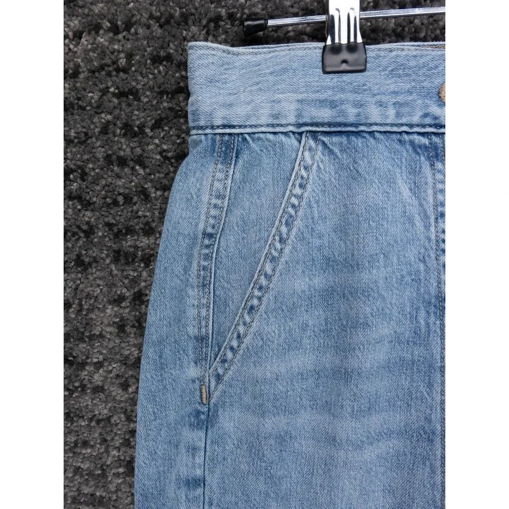 American Eagle Cargo Joggers Womens 4 Blue Stretch Distressed Denim Outdoor
